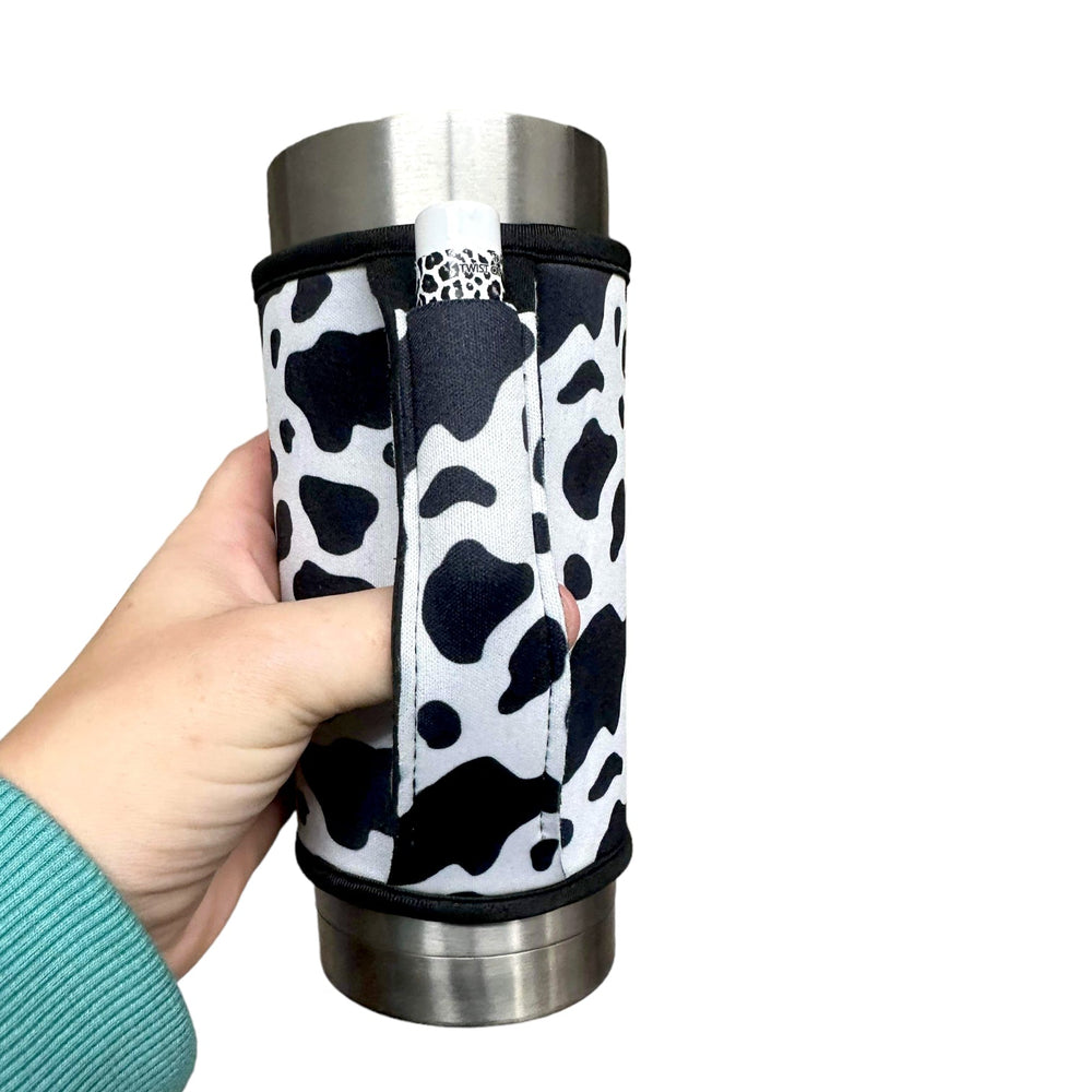 Black and White Cow Print Large / XL Bottomless Handler™ - Drink Handlers