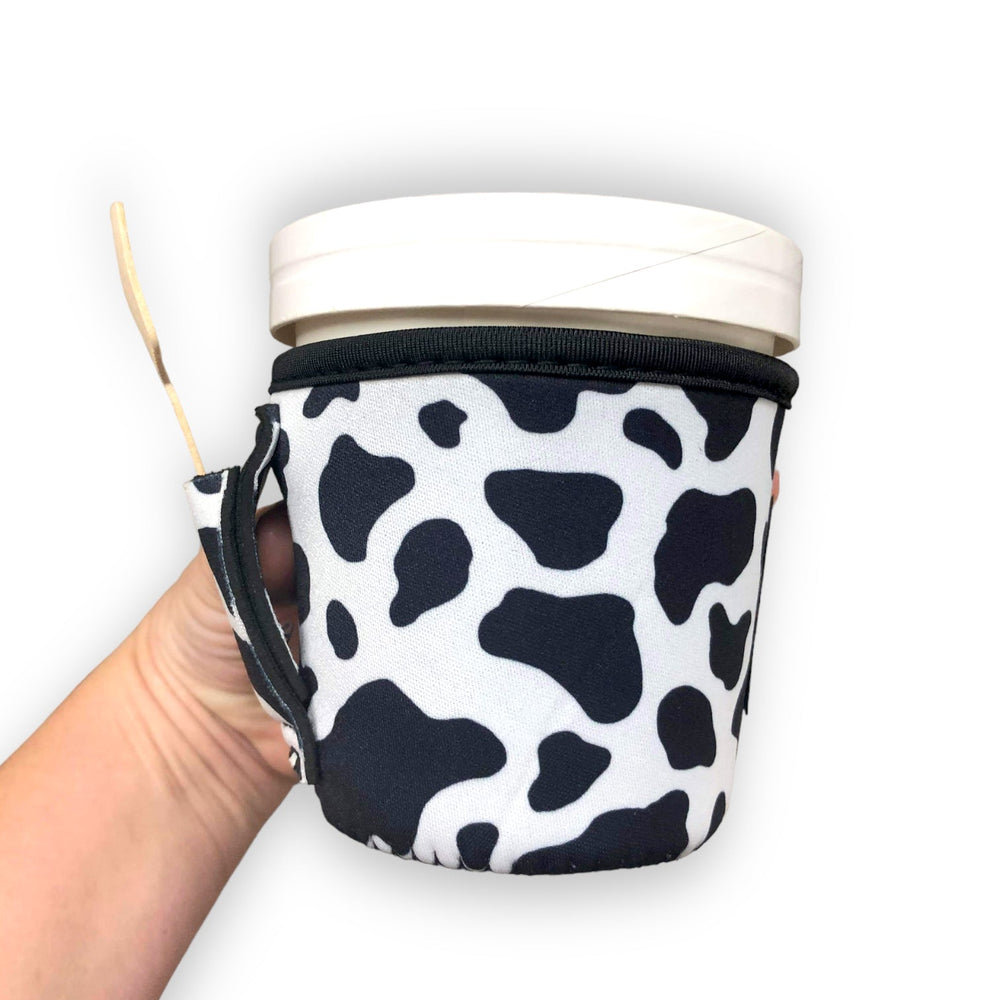 Black and White Cow Print Pint Size Ice Cream Handler™ - Drink Handlers