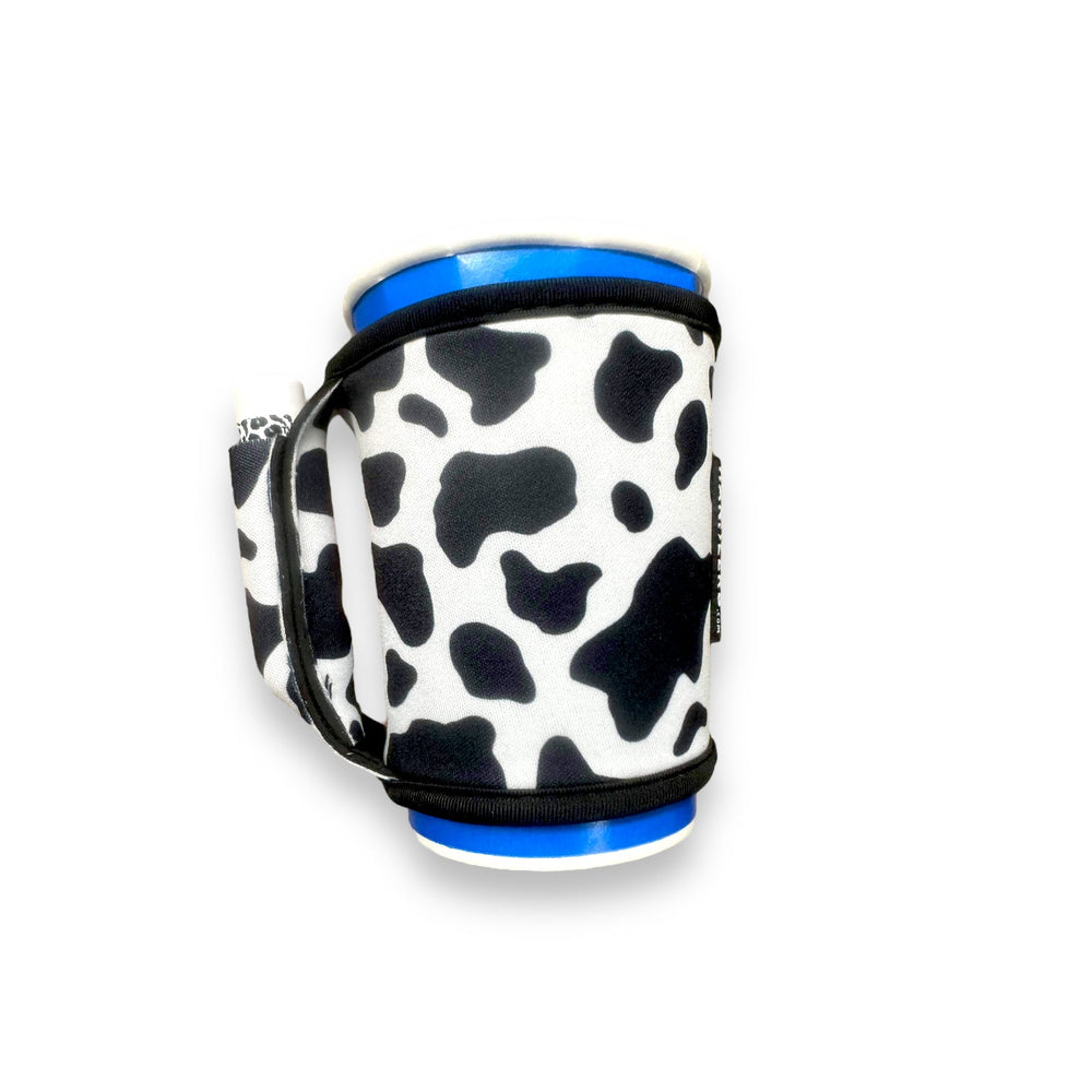 Black and White Cow Print Small / Medium Bottomless Handler™ - Drink Handlers