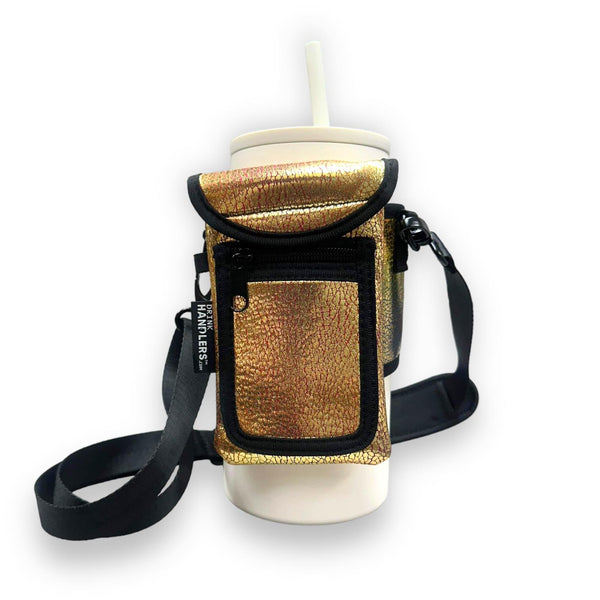 Glimmering Gold Wrap Around Drink Pocket - Drink Handlers