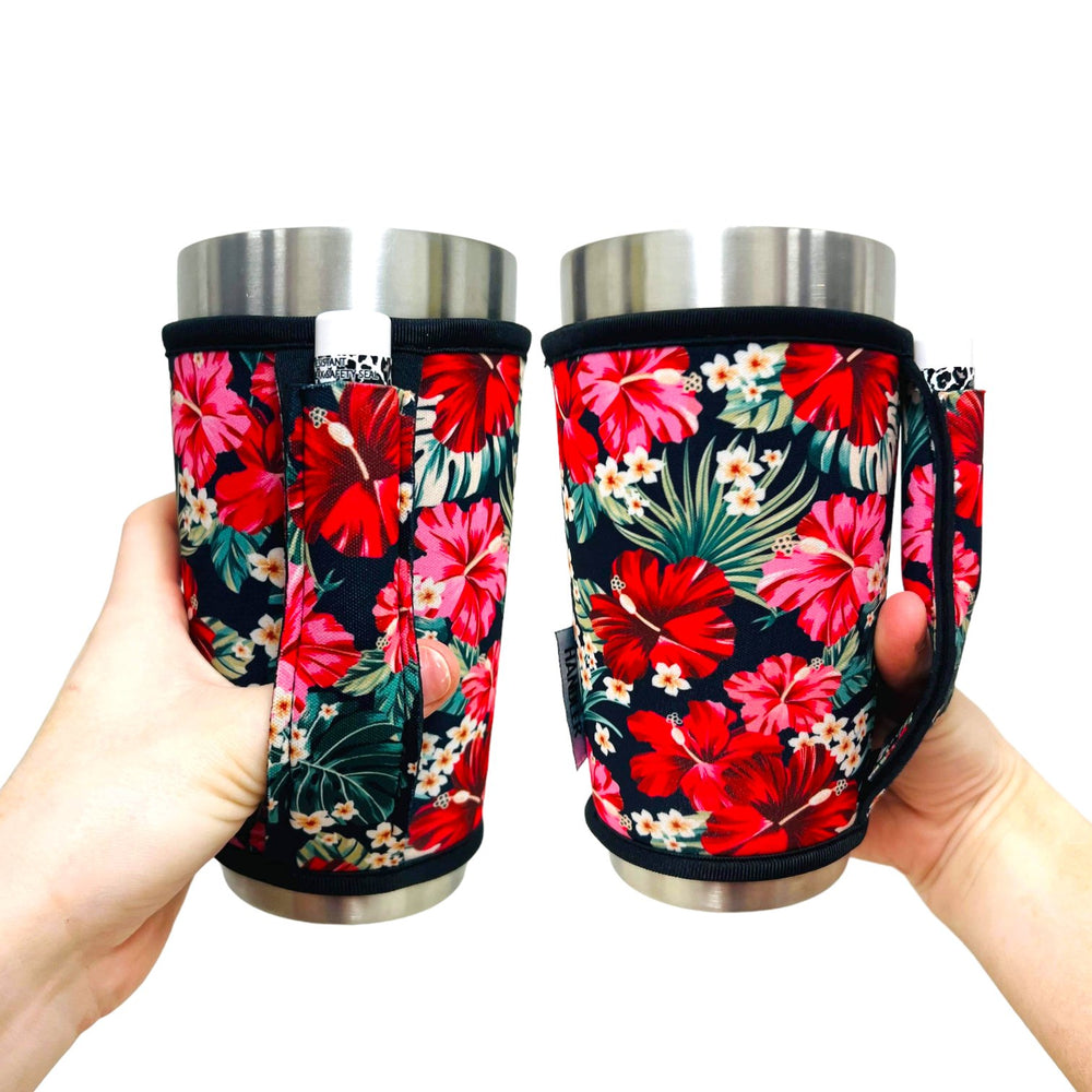 Hibiscus Large / XL Bottomless Handler™ - Drink Handlers