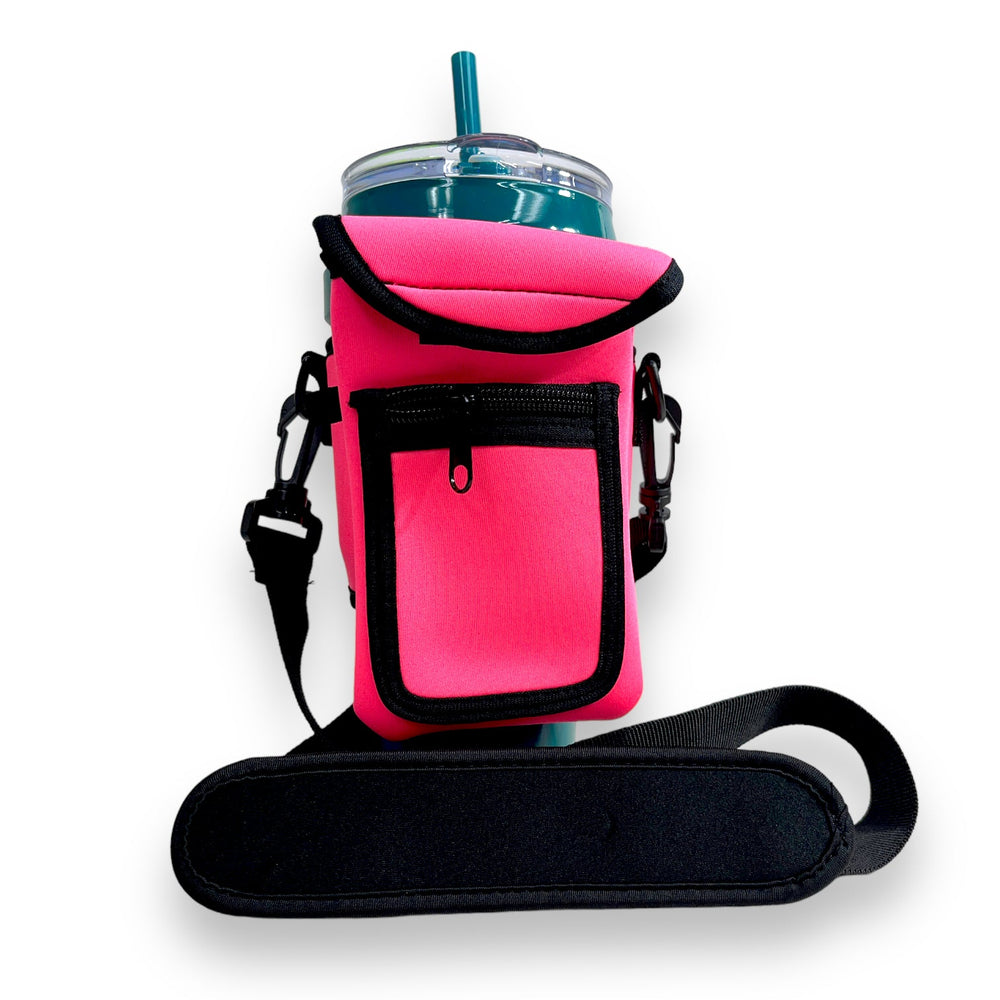 Neon Pink Wrap Around Drink Pocket - Drink Handlers