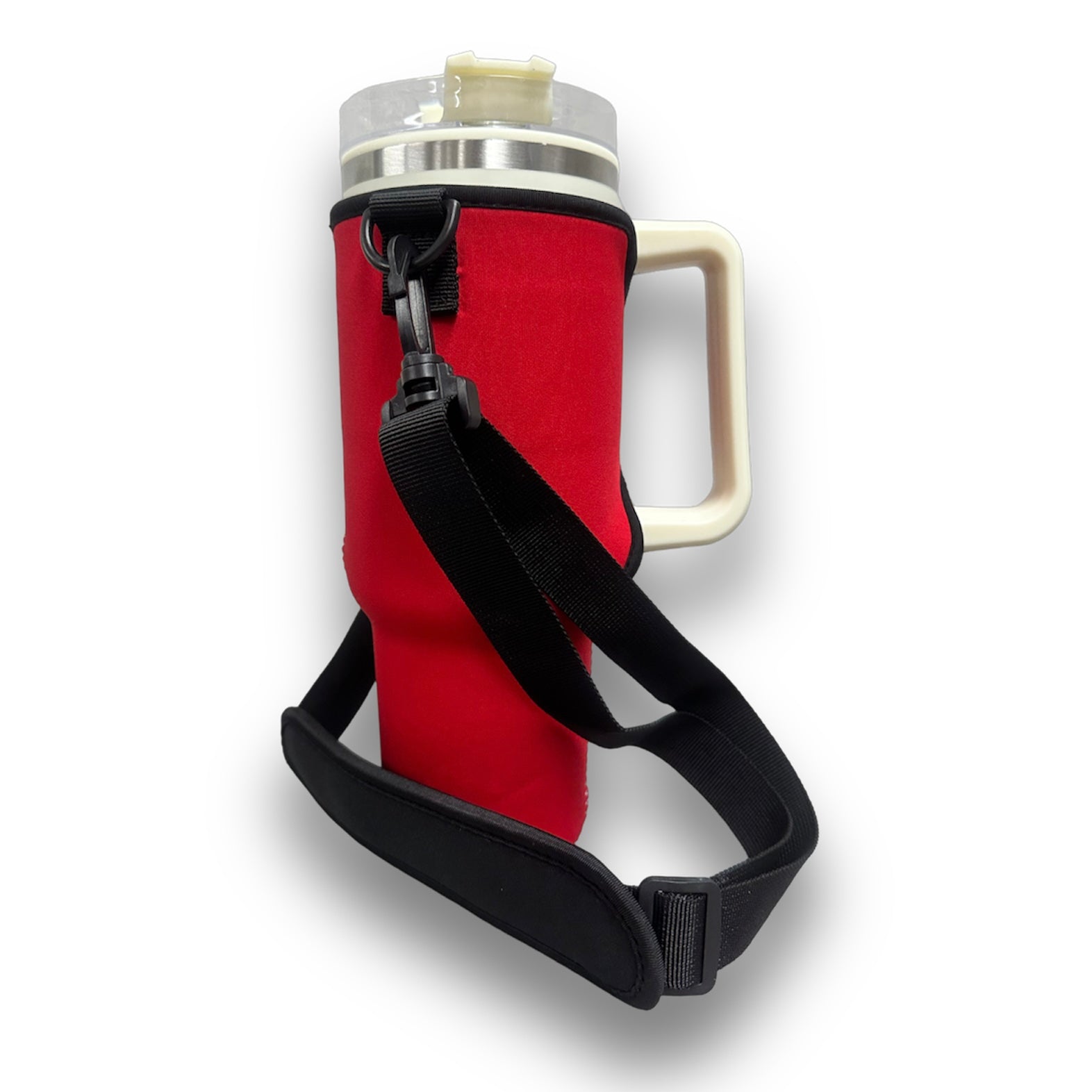 Red 40oz Tumbler With Handle Sleeve
