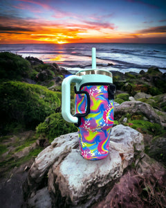 25-35oz Handled tumbler Sleeves with Carrying Strap - Drink Handlers