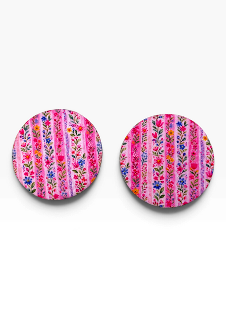 Picking Tulips Neoprene Car Coasters