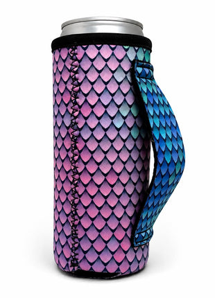 12oz Slim Can Handler™ Purple Mermaid No Pocket