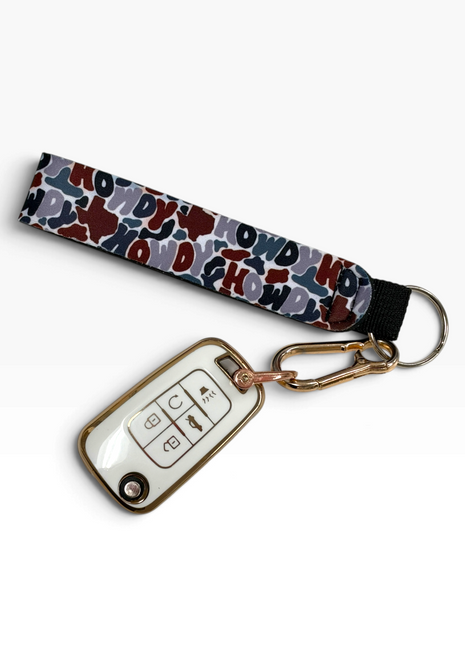 Howdy Texas Wristlet Keychain