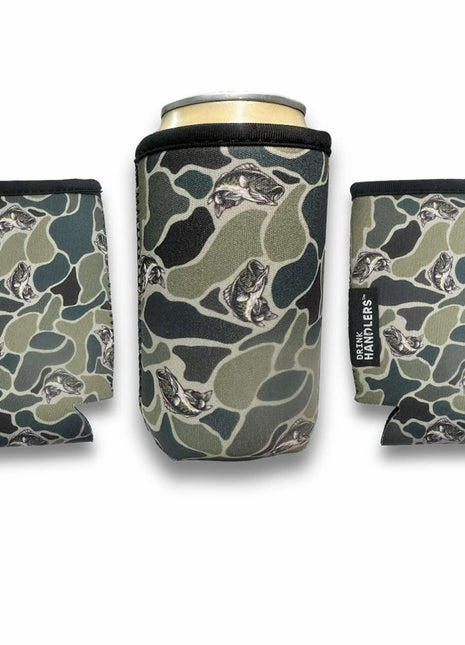 3 - Pack 12oz Regular Can Sleeve Fish Camo - Drink Handlers