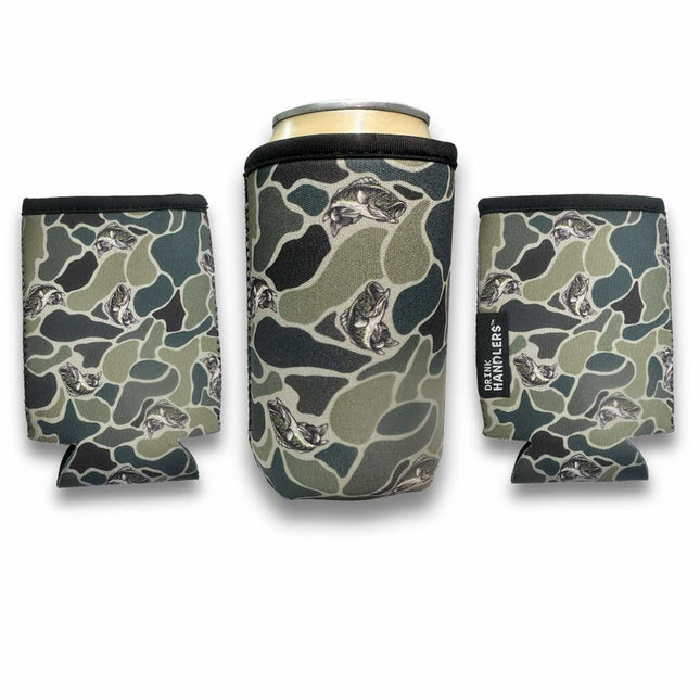 3 - Pack 12oz Regular Can Sleeve Fish Camo - Drink Handlers