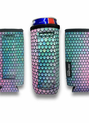 3 - Pack No - Pocket 12oz Slim Can Handler™ Purple Mermaid - Drink Handlers