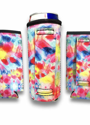 3 - Pack No - Pocket 12oz Slim Can Handler™ Tie Dye - Drink Handlers