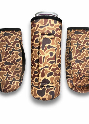 3 - Pack No - Pocket 16oz Water Bottle Handler™ Old School Camo - Drink Handlers