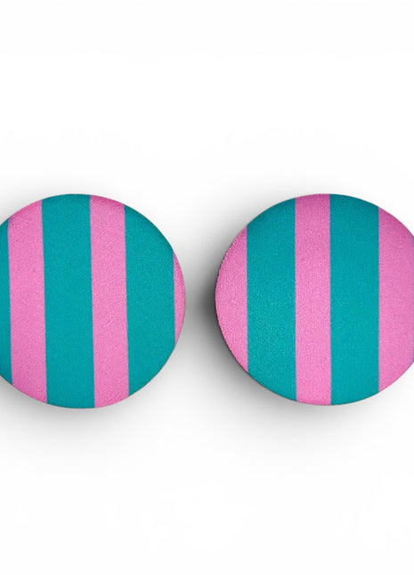 Cotton Candy Stripes Neoprene Car Coasters