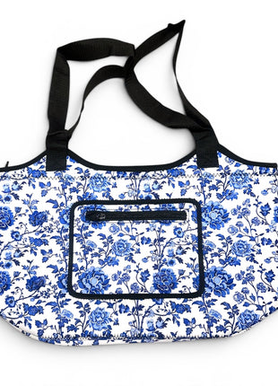Porcelain Bloom Neoprene Tote
