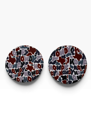 Howdy Texas Neoprene Car Coasters