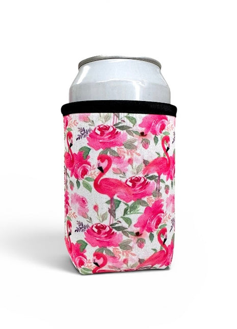 Floral Flamingo 12oz Regular Can Sleeve
