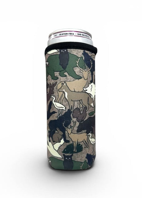 Animal Camo 12oz Slim Can Sleeve - Drink Handlers
