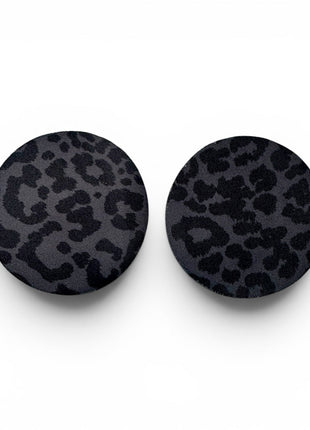 Black Leopard Neoprene Car Coasters - Drink Handlers