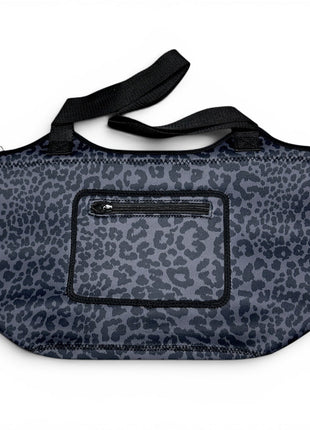 Black Leopard Neoprene Tote - Drink Handlers