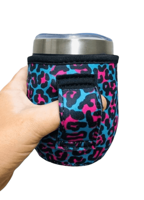 Blue Leopard 12oz Wine Tumbler Handler - Drink Handlers