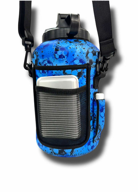Blue Soccer 1/2 Gallon Jug Carrying Handler™ - Drink Handlers