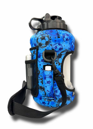 Blue Soccer 1/2 Gallon Jug Carrying Handler™ - Drink Handlers