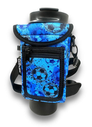 Blue Soccer Around Drink Pocket - Drink Handlers