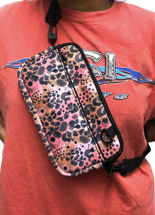 Blushing Leopard Cross Body Purse - Drink Handlers