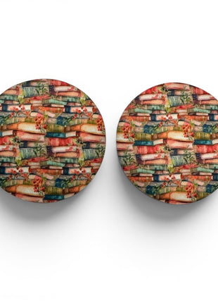 Books Neoprene Car Coasters - Drink Handlers