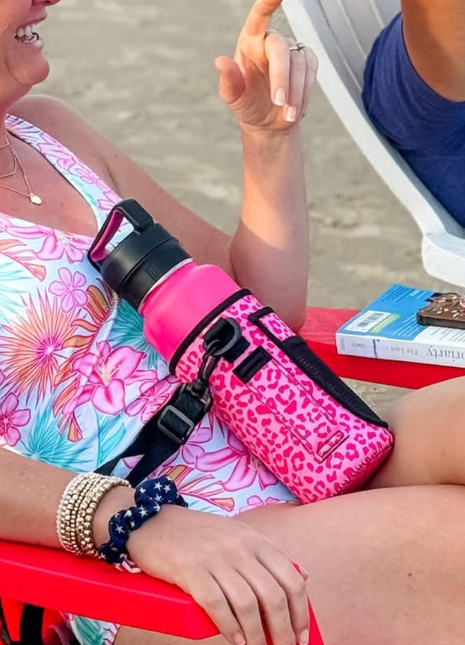 Bubble Gum Kitty 30 - 40oz Tumbler Handler™ With Carrying Strap - Drink Handlers