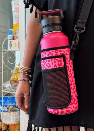 Bubble Gum Kitty 30 - 40oz Tumbler Handler™ With Carrying Strap - Drink Handlers