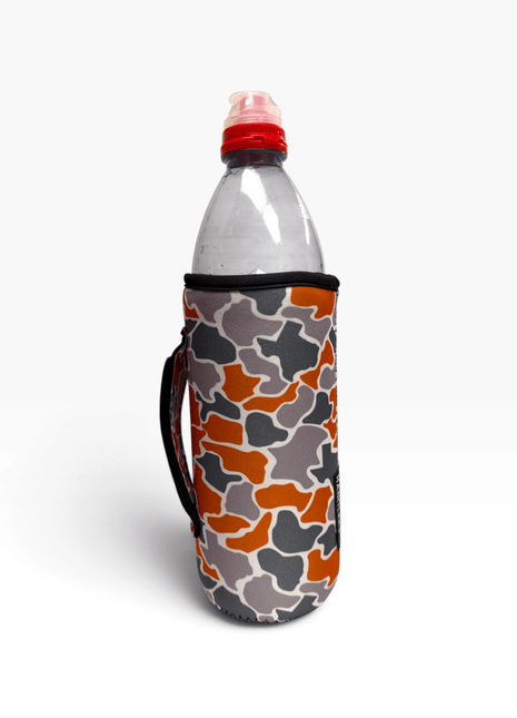 Burnt Texas Camo 16-24oz Soda & Water Bottle / Tallboy Can Handler™ - Drink Handlers