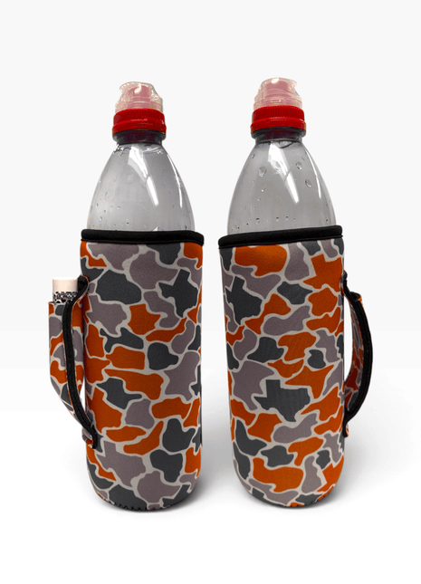 Burnt Texas Camo 16-24oz Soda & Water Bottle / Tallboy Can Handler™ - Drink Handlers