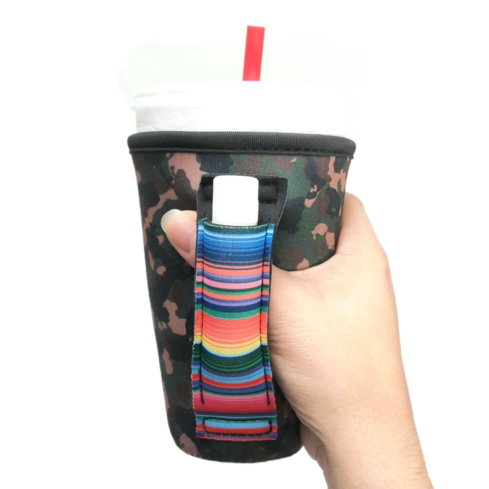 Camo w/ Serape 16oz PINT Glass / Medium Fountain Drinks and Tumbler Handlers™ - Drink Handlers