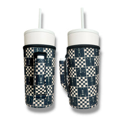 Checkered Skeletons 20oz Large Coffee / Tea / Tumbler Handler™ - Drink Handlers