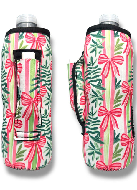 Christmas Bows 16 - 24oz Soda & Water Bottle / Tallboy Can Handler™ - Drink Handlers