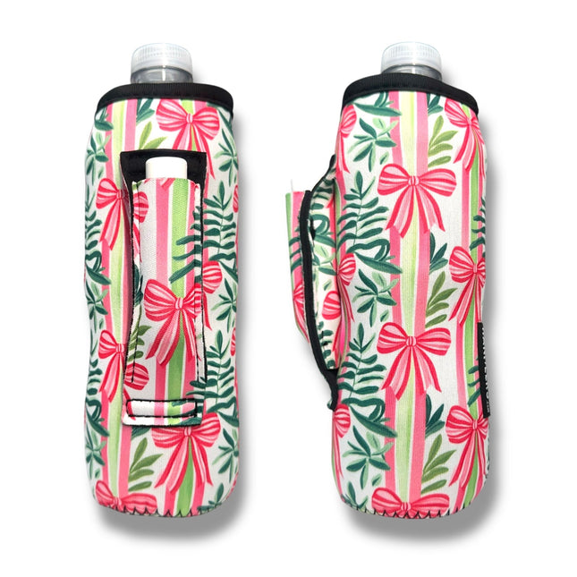 Christmas Bows 16 - 24oz Soda & Water Bottle / Tallboy Can Handler™ - Drink Handlers