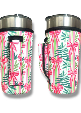 Christmas Bows 20oz Large Coffee / Tea / Tumbler Handler™ - Drink Handlers