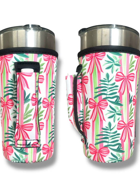 Christmas Bows 20oz Large Coffee / Tea / Tumbler Handler™ - Drink Handlers