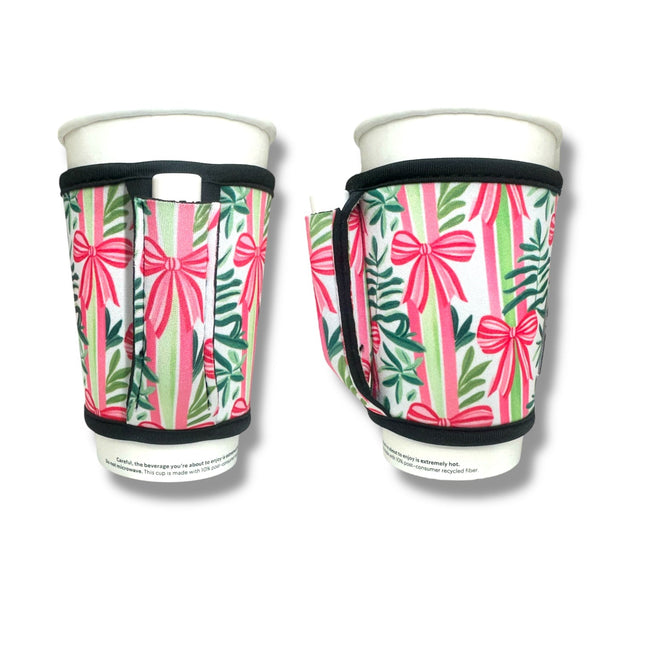 Christmas Bows Small / Medium Bottomless Handler™ - Drink Handlers