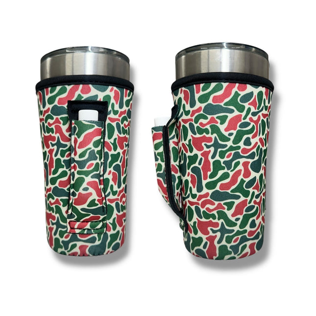 Christmas Camo 20oz Large Coffee / Tea / Tumbler Handler™ - Drink Handlers