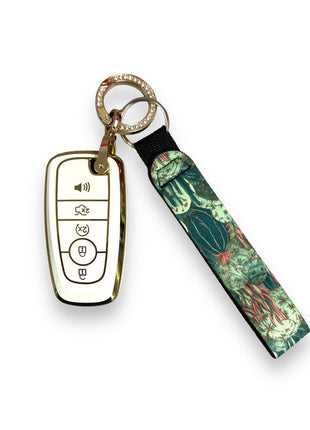 Coral Cactus Wristlet Keychain - Drink Handlers
