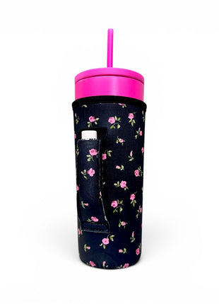 Cottage Rose 30oz Tumbler Handler™ - Drink Handlers