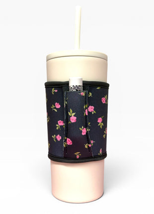 Cottage Rose Small / Medium Bottomless Handler™ - Drink Handlers