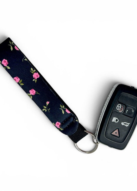 Cottage Rose Wristlet Keychain - Drink Handlers