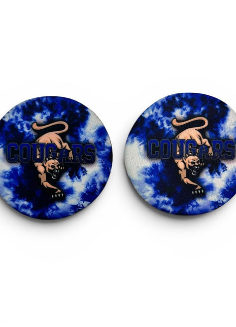 Cougars Neoprene Car Coasters - Drink Handlers