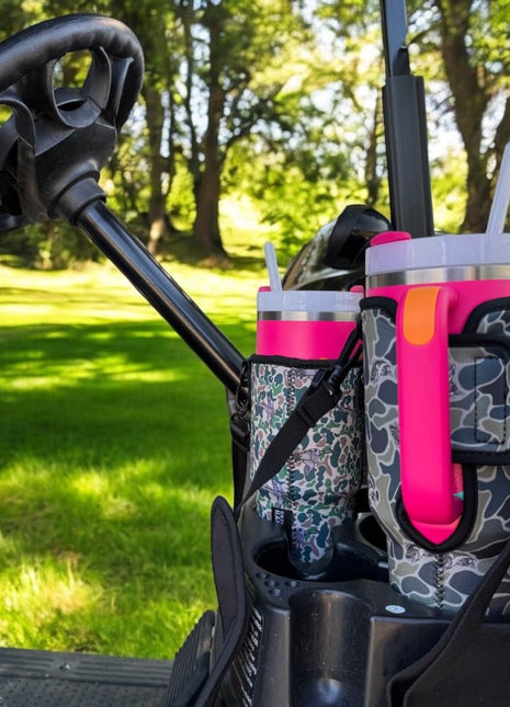 Fish Camo 40oz Tumbler With Handle Sleeve - Drink Handlers