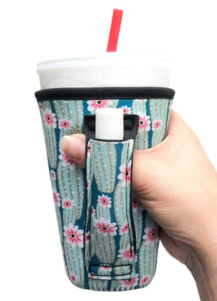 Green Cactus 16oz PINT Glass / Medium Fountain Drinks and Tumbler Handlers™ - Drink Handlers