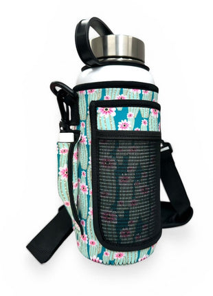 Green Cactus 30 - 40oz Tumbler Handler™ With Carrying Strap - Drink Handlers