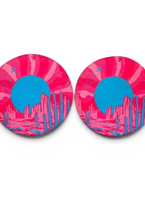 Groovy Cactus Neoprene Car Coasters - Drink Handlers